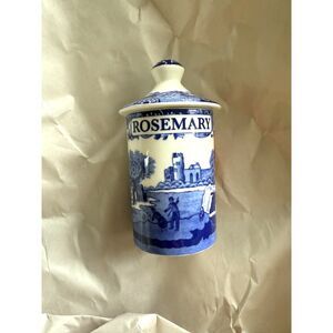 Spode Blue Italian Rosemary Spice Jar NEW